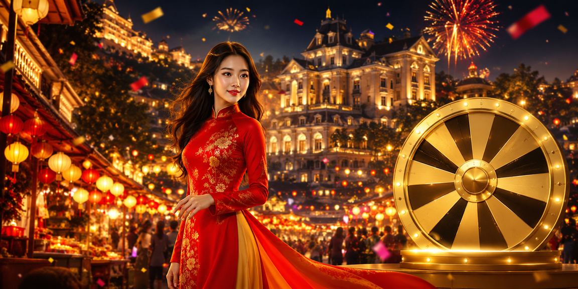 Người chơi Đà Lạt tham gia trò chơi may mắn vui vẻ, lành mạnh với trang phục áo dài truyền thống