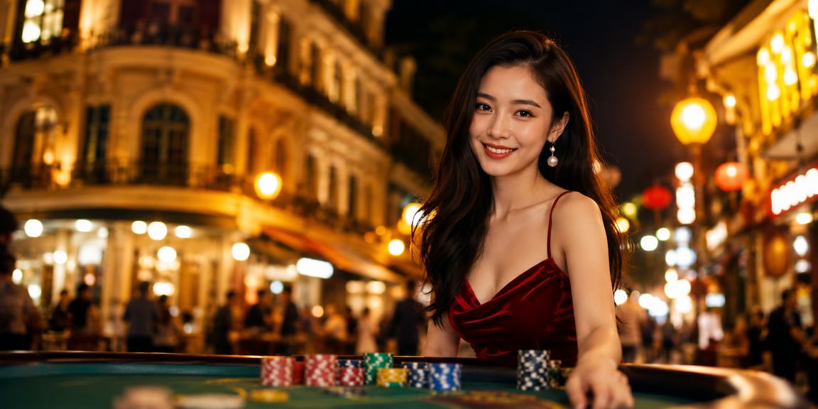 Cảnh chơi casino đêm tại chợ đêm Hà Nội